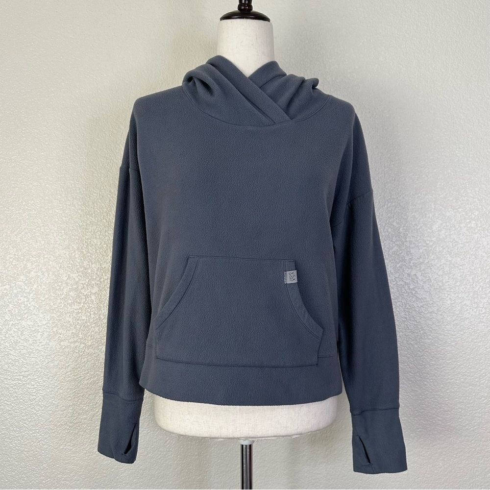 Victoria’s Secret VSX Gray Hoodie Fleece Pull Over Sweatshirt, Sz Small